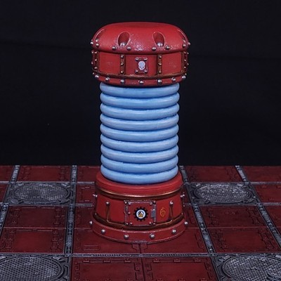 Sci-fi Terrain -Plasma Generator - Unpainted- 3pc Resin- For Warhammer 40k, Etc