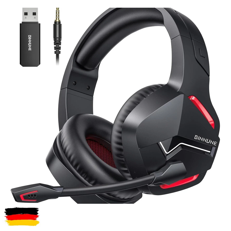 Kabelloses Gaming-Headset | 2,4 GHz & Bluetooth 5.3 | 120 Std. Akku