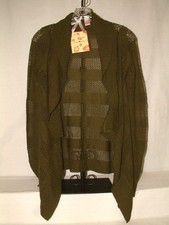  761 GORGEOUS OPEN WEAVE CARDIGAN, SIZE MEDIUM, 38" BUST, OPEN SHAWL COLLAR, NEW