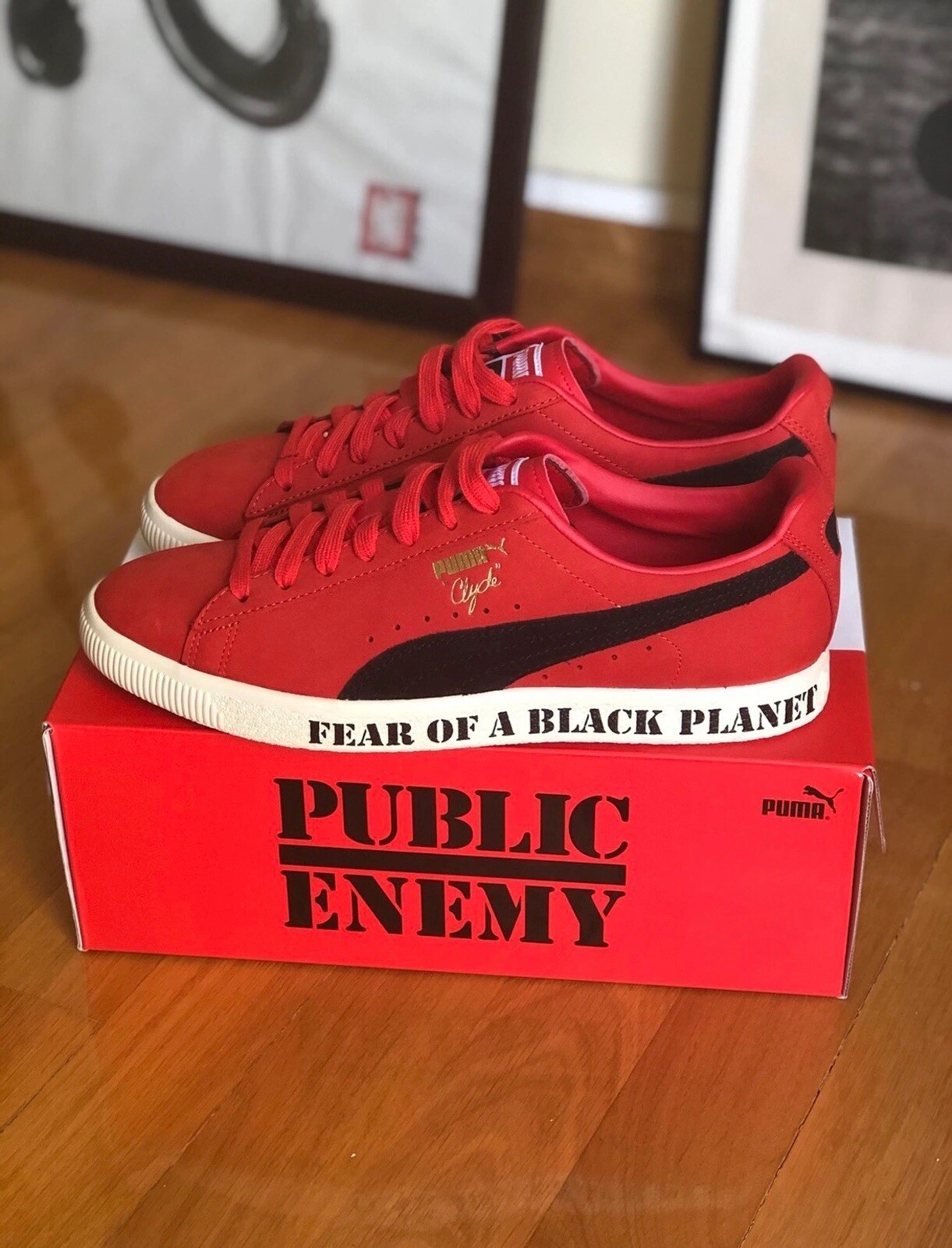 Size 9 - PUMA Clyde x Public Enemy Fear 
