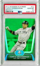 2012 Bowman Platinum Curtis Granderson Emerald PSA 10