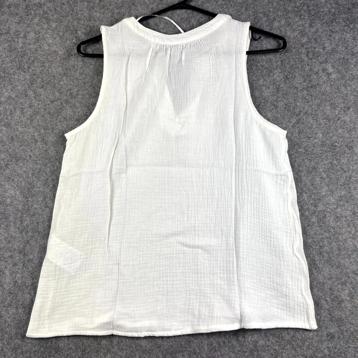 Vero Moda Womens Blouse Size Small White Sleevelees Lightweight Casual Top NWT