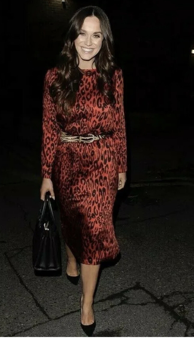 zara animal print midi dress Zara Animal Print Midi Dress by Zara