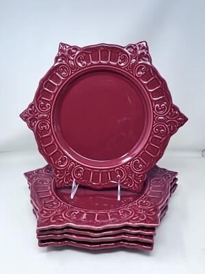 MATCERAMICA VENICE RED CHARGER/SERVING PLATTER 13.75  EUC!! Inv #23