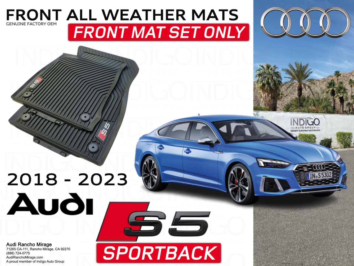 Original Audi A5 (F5) Coupe / Cabrio Gummifußmatten Vorne Allwettermatten