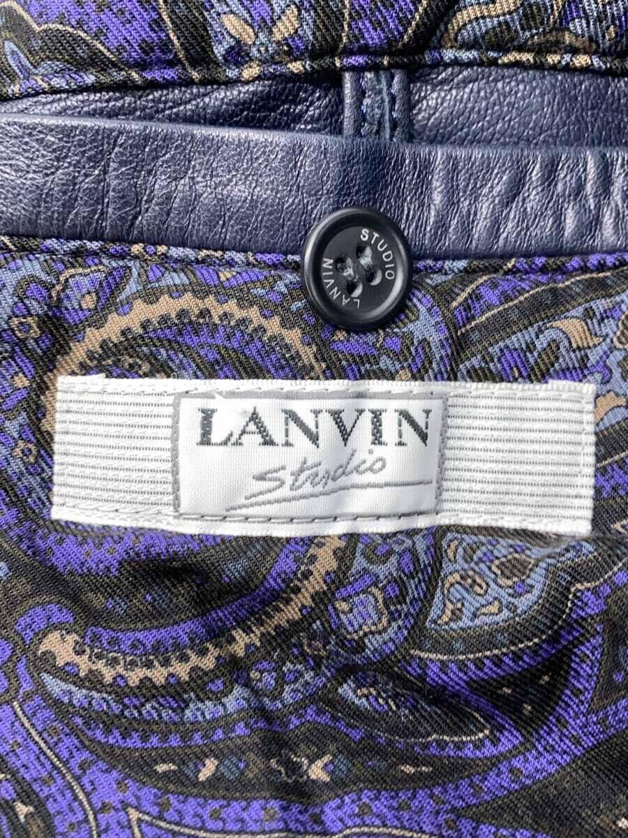 LANVIN STUDIO blouson Jacket leather sheepskin navy 46 Used LANVIN STUDIO blouson Jacket leather sheepskin navy 46 Used