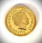 Gold plated Full sovereign Queen Elizabeth Head British coin 2015