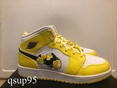 jordan 1 mid dynamic yellow floral