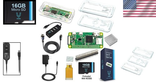 Raspberry Pi Zero W Starter Kit - Wireless, 16GB Card, and Clear Case - Afbeelding 2 van 11