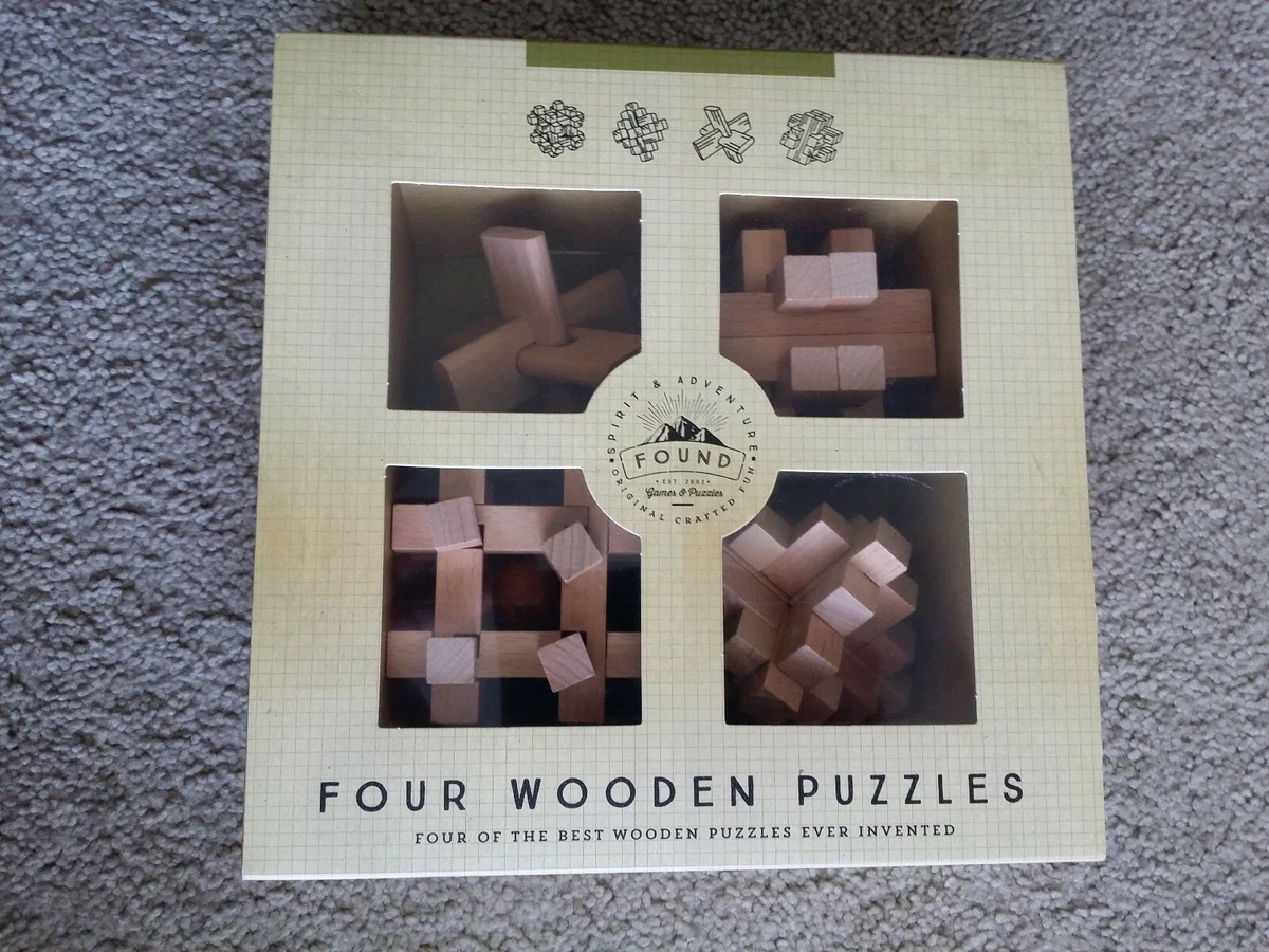 Four Wooden Puzzles by Spirit and Adventure eBay