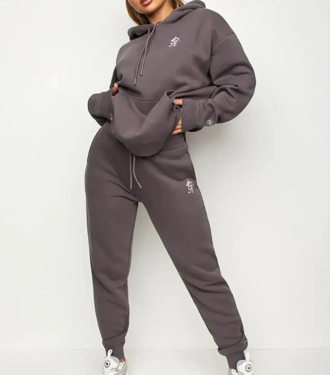 Gym King Womens Tracksuit Hooded Hoody Hoodie Top Jogging Bottoms