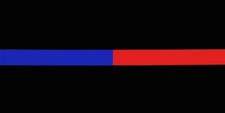 Thin Blue Red Line Police Fire First Responders Vinyl Decal Bumper Sticker