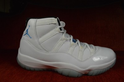 all white jordan 11 legend blue