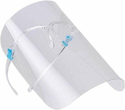 Vollgesichtsschutz Schild Visier mit Brillengestell Spritzschutz transparent
