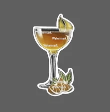 Side Car Sticker Cocktail Waterproof NEW