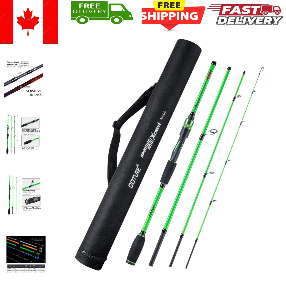 Premium Travel Fishing Rod with Hard Case – Perfect for