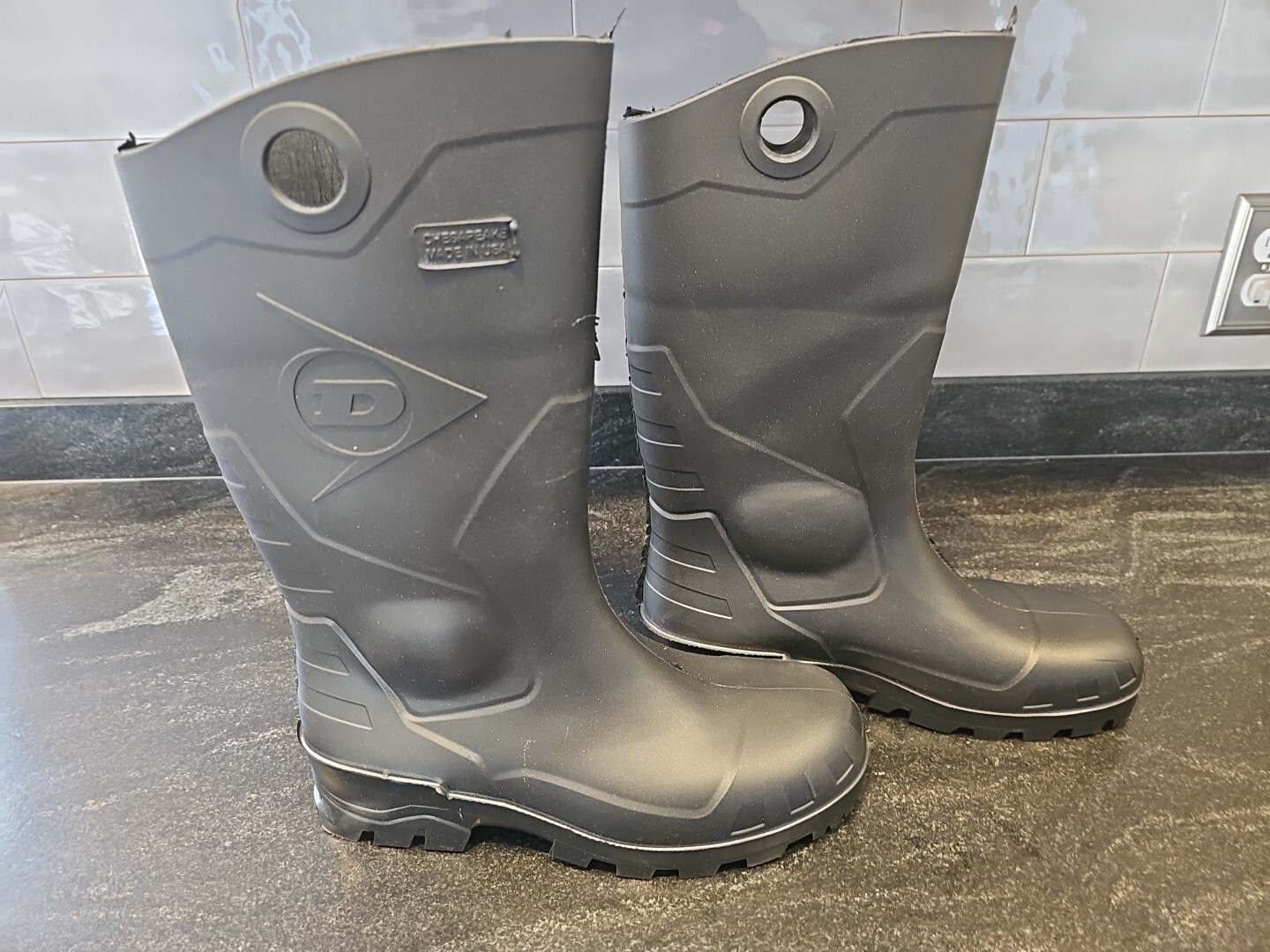Rubber Boots by DUNLOP US Men's 10, PVC 100percent Waterproof, Muck, Mud, Rain Boot image 3