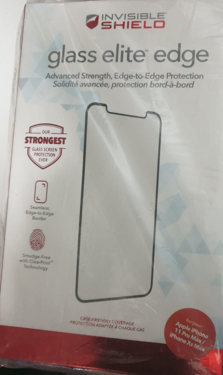 Zagg Invisible SHIELD Glass Elite Edge iPhone 11 Pro Max Xs Max Screen  Protector