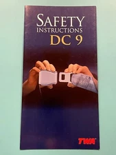 #4944  TWA AIRLINES SAFETY CARD--DC9