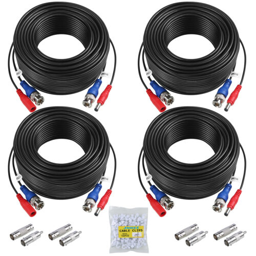 Cable de alimentación BNC de extensión de video de 25/50/60/100/150 pies para sistema de cámara de seguridad - Imagen 4 de 12