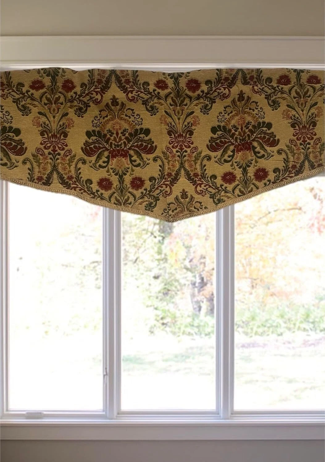 Tapestry Valance Rod Pocket Window Valance multi color Kashmir design 54"x 18"
