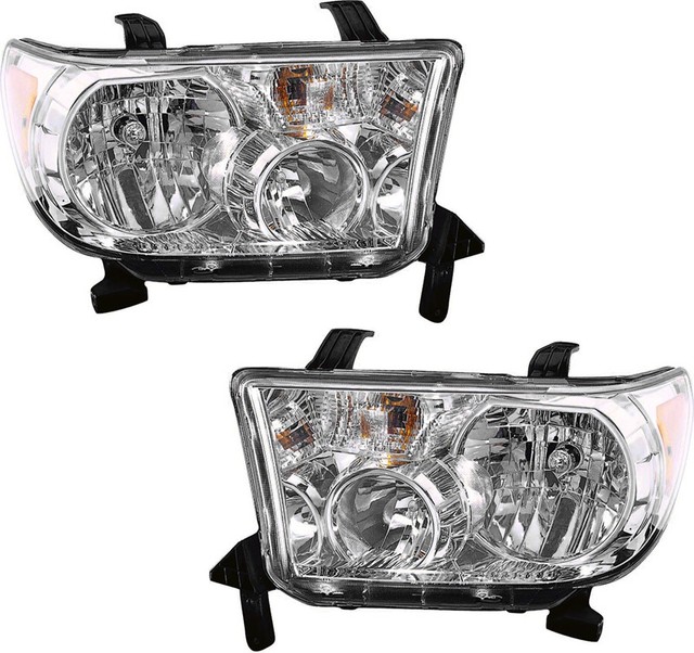 Headlights Assembly (w/Level Adjuster) NEW Pair Set for 09-13 Toyota