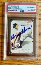 Bill Moose Skowron 2004 Fleer Greats Of The Game #49 Signed Card Auto PSA RARE A
