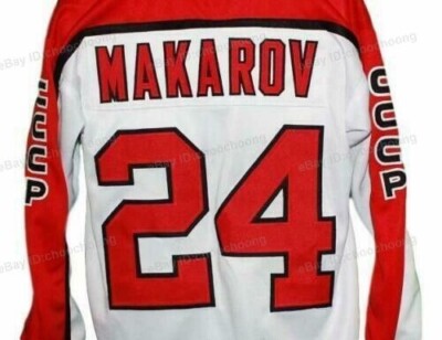 その他 24karats - 24 Hockey Jersey Custom Names Russia CCCP Sergei Makarov 24 Hockey Jersey