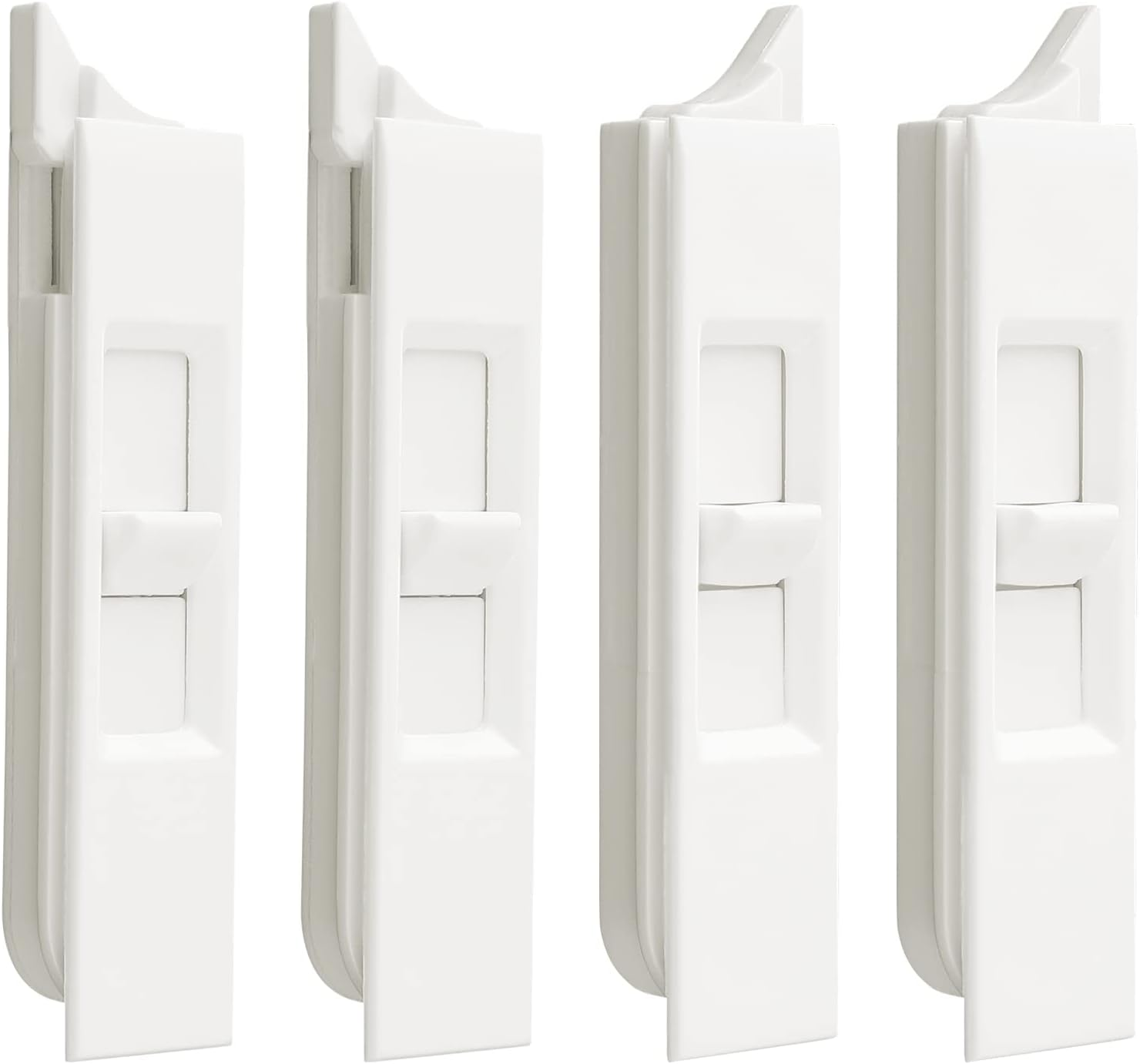Window Tilt Latch, 4Pcs Spring Loaded Plastic Lock, Key Lock, for Home Single or