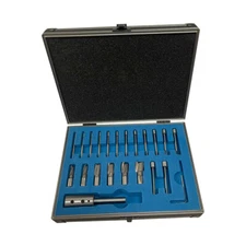 21 PC Set HSS Straight Shank Interchangeable Pilot Counterbore 