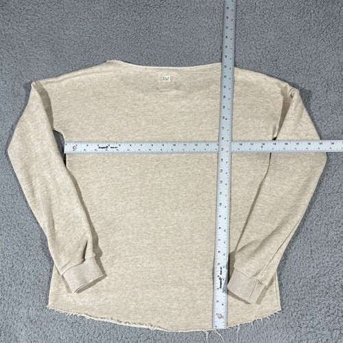 Billabong Sweater Womens Small Beige Long Sleeve Tribal Raw Hem Boat Neck Boho - Picture 14 of 17