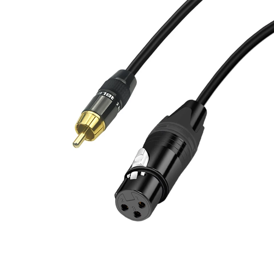XLR Female to RCA Male Interconnect Audio Cable Gold Plated B44 - Image 4 of 4