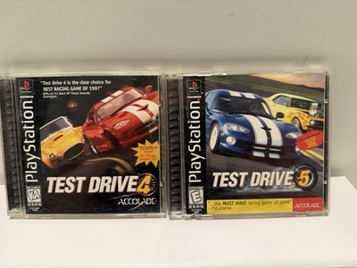 Test Drive 4 & 5 PS1 Sony PlayStation 1 CIB Complete Tested Working Black Label