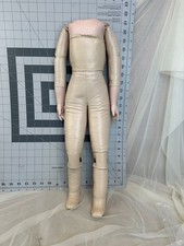 Leather Doll Body 21  for Antique replacement or Artist Bisque Head BRU Doll