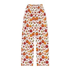 Jack-o'-Lantern Pumpkin Pattern Kids Lounge Pants | Halloween Fall Leaves