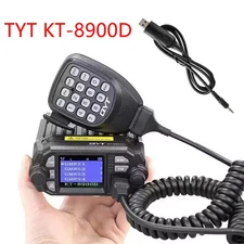 QYT KT-8900D 25W Dual band 136-174&400-480MHz Car Two Way Radio + USB Cable