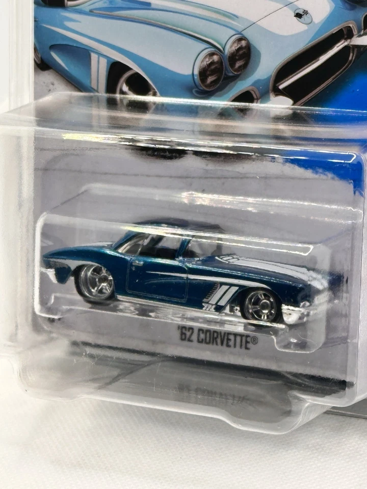 Hot Wheels 2013 Super Treasure Hunt '62 Corvette azul se envía con protector 🚨🔥 Foto 2 de 3