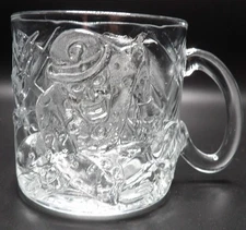 VINTAGE 1995 MCDONALDS THE RIDDLER GLASS MUG DC COMICS BATMAN FOREVER MOVIE
