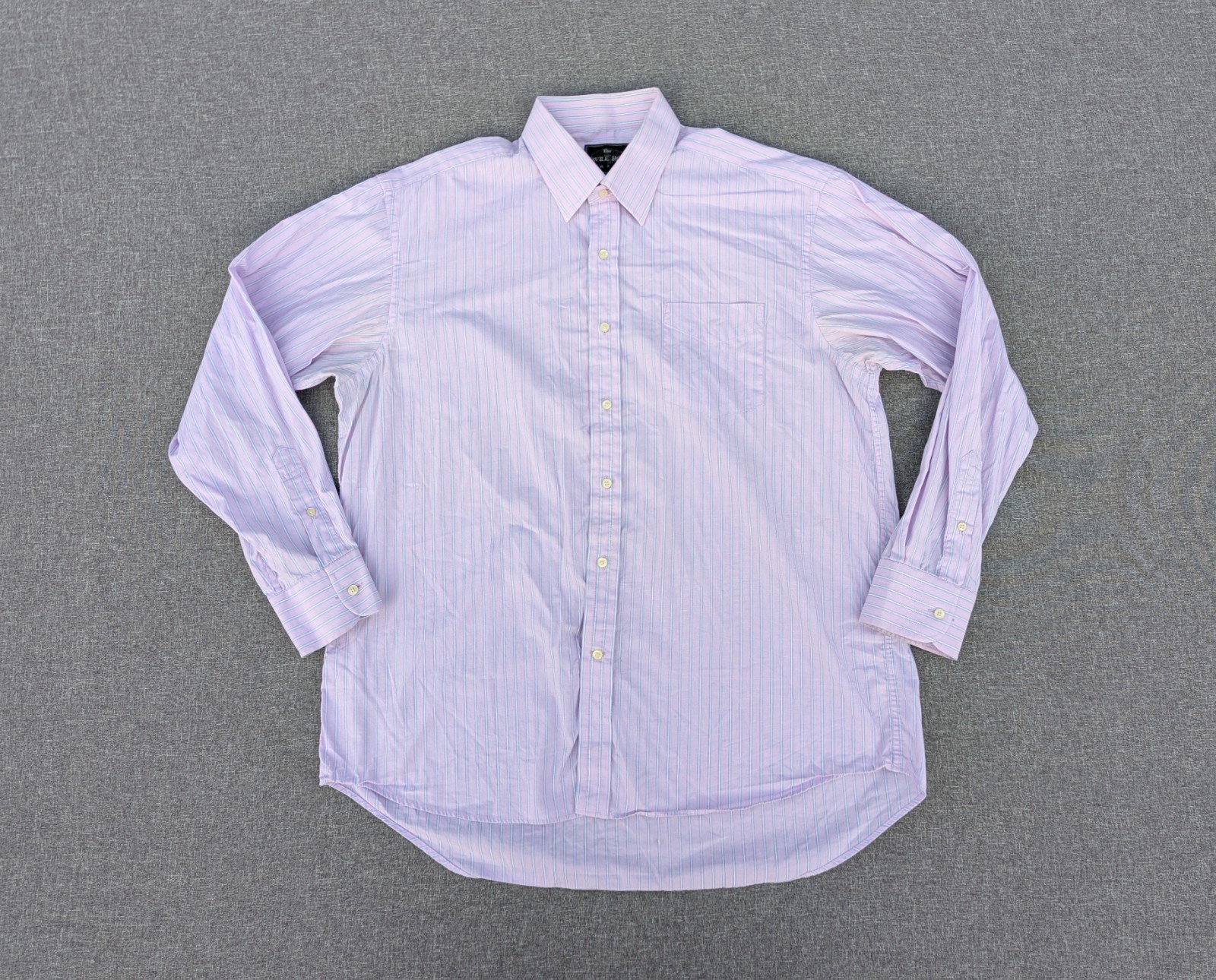 FILA Camicia The Savile Row Company uomo 17 rosa a righe con bottoni manica lunga