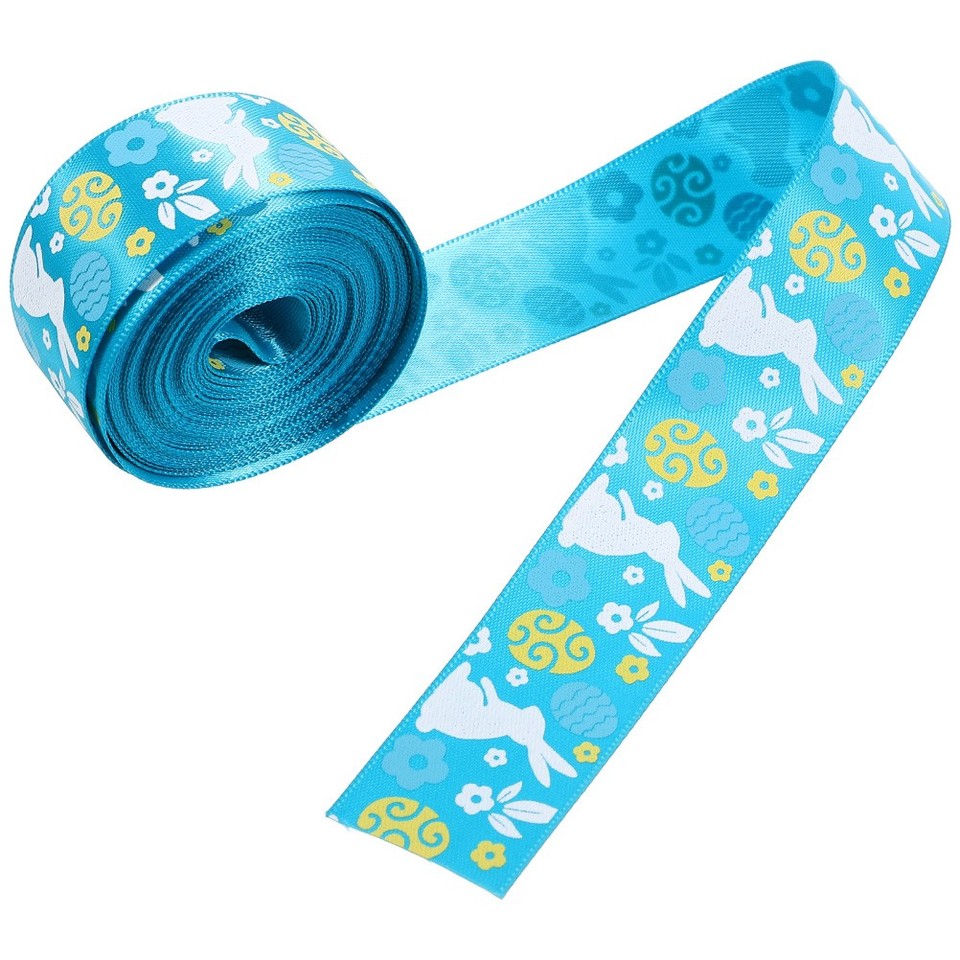Spring Easter Ribbon Polyester Sky Blue Decorative Ribbon for Gift ...