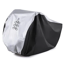  Waterproof Cycle Bike Rain Cover For 3 Bikes Mid Silver Has Windproof Strap