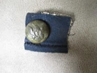 Antique Civil War Eagle Infantry 'I' Coat Button with Uniform Cloth nondug relic