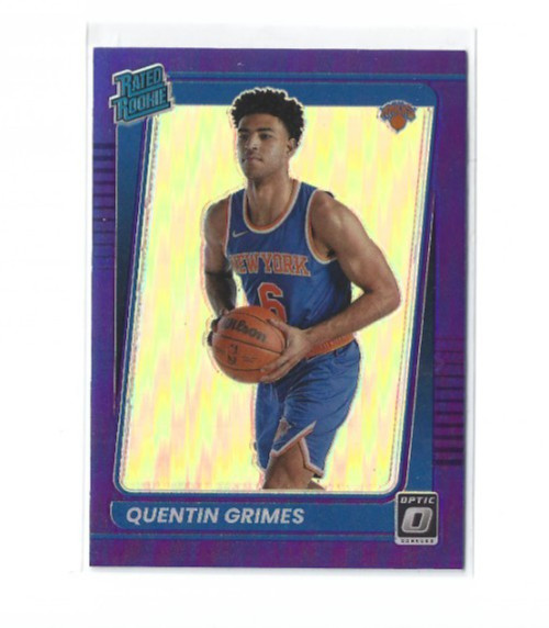 2021-22 Panini Donruss Optic Quentin Grimes Rated Rookie #166 Purple Prizm