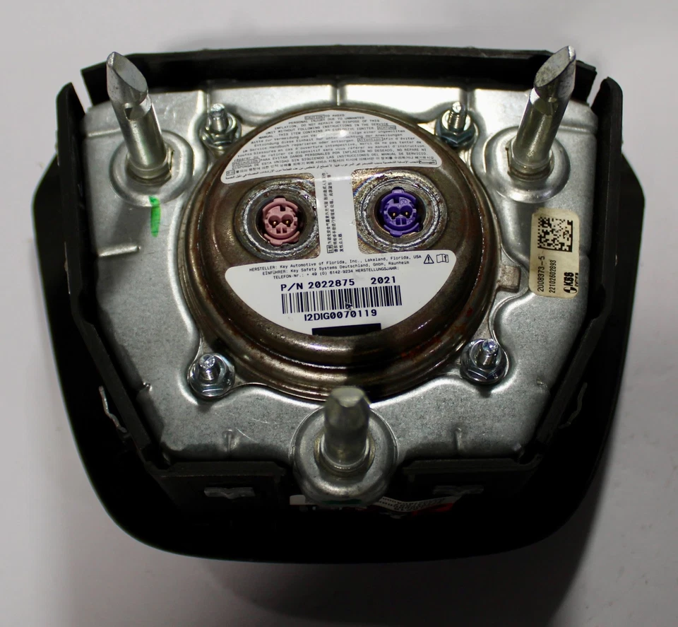 2018 2019 2020 2021 2022 CHEVY COLORADO DRIVER WHEEL AIRBAG BLACK - Image 2 of 2