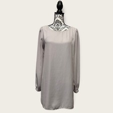 Lulus Status Update Light Gray Shift Dress size M