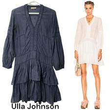 Ulla Johnson Midnight Blue Ruffle Jaclyn Dress size 0