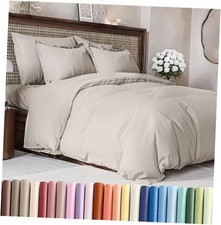 Duvet Cover Queen Size Set - Extra Queen 90x90 05 - Light Grey No Comforter 