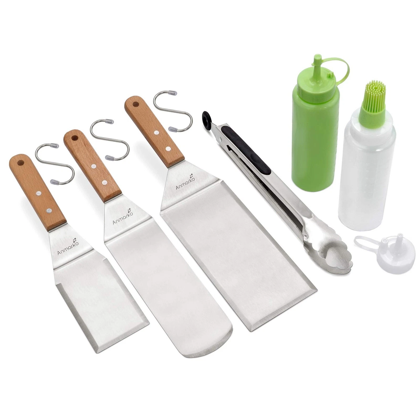 Metal Spatula Set of 6 - Griddle Accessories kit - Grill Flat Spatula Pancake...