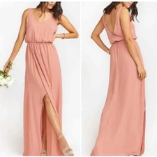 NWT Show Me Your Mumu Kendall Maxi Dress in Rustic Mauve Crisp