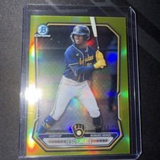 Jesus Made 2026 Bowman Chrome Yellow Refractor /75 - Milwaukee Brewers